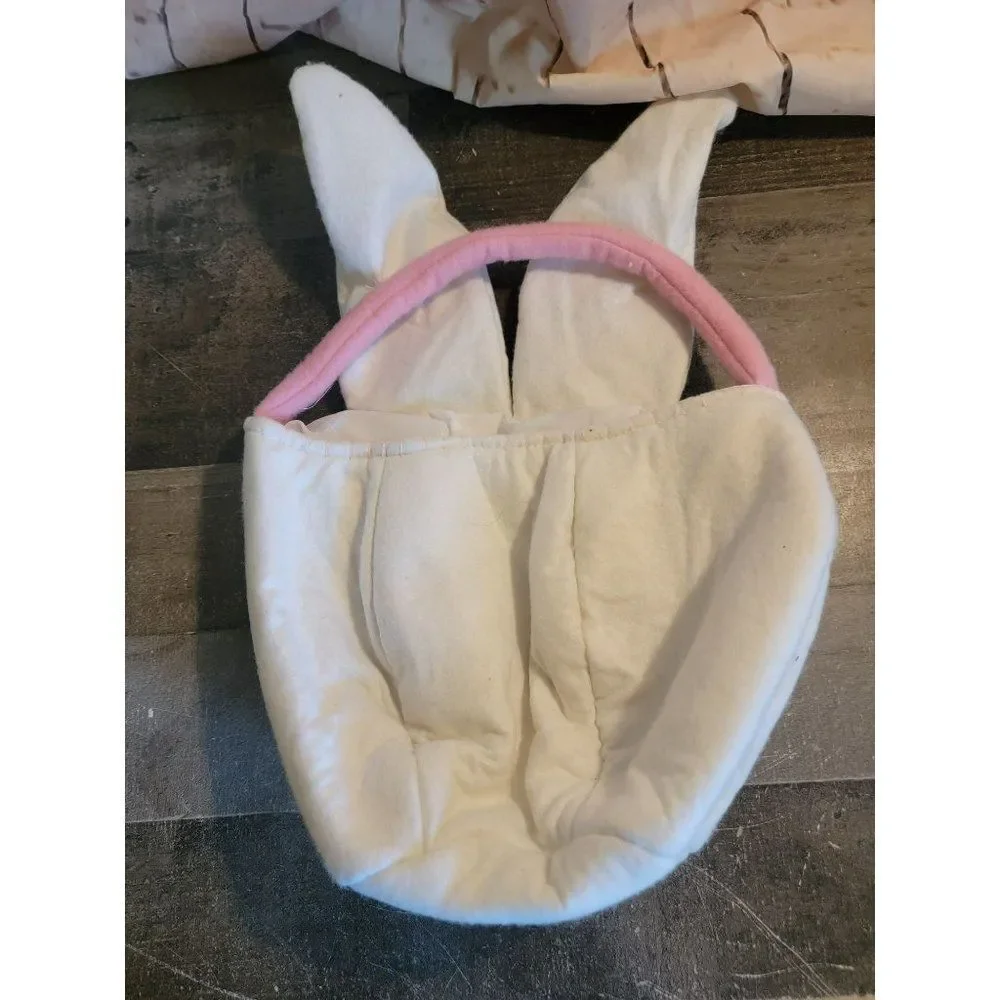 Pink plush‎ Easter Bunny basket flower decor